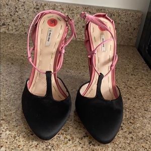 Miu Miu satin wedge shoes